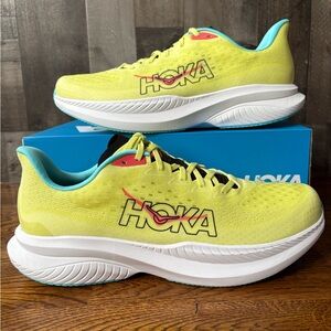 Hoka One One Mach 6 Running Shoes Size 14 D Yellow Whit Black 1147790 YZC